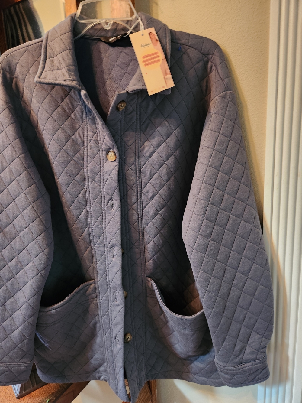 Dokotoo NWT Quilted Gray Women's Jacket - Lightweight Button-Up Coat